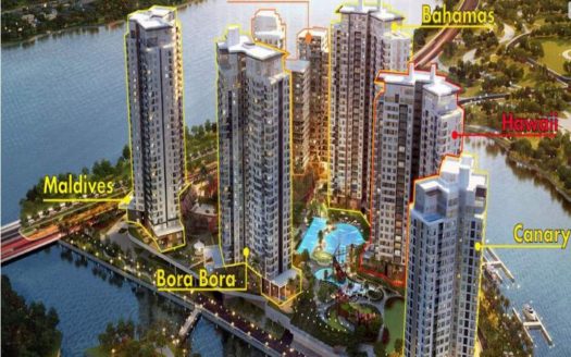 胡志明市出租房屋,钻石岛 – Diamond Island 公寓的房屋出租在胡志明市第二郡,三卧室,视野潮河,很浪漫